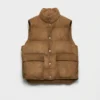 Suede Down Vest
