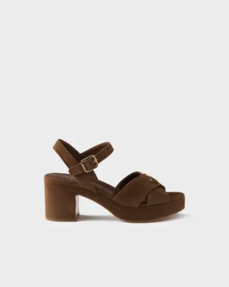 Suede Platform Sandals