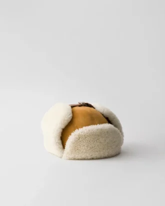 Suede Shearling Trapper Hat