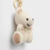 Teddy Bear Key Ring Charm with Metal Ring