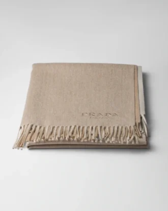 Two-Tone Cashmere and Wool Throw