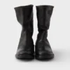 Vintage-Effect Leather Boots