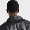 Vintage-Look Leather Blouson Jacket