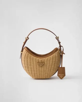 Wicker and Leather Prada Arqua Bag