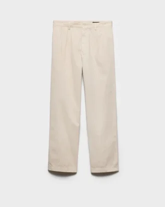 Wide-Leg Cotton Pants