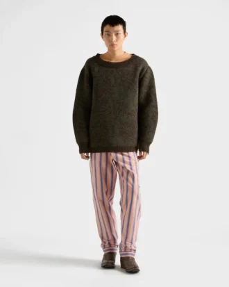 Wide-Neck Shetland Wool Sweater