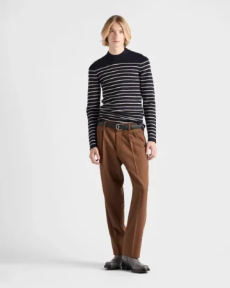 Wool Pinstripe Pants